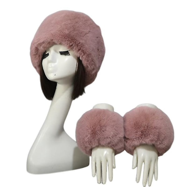 Faux Fur Fluffy Hand and Leg Warmers Set - 2pcs, Wristband Ankle Cuffs, Costume Accessories