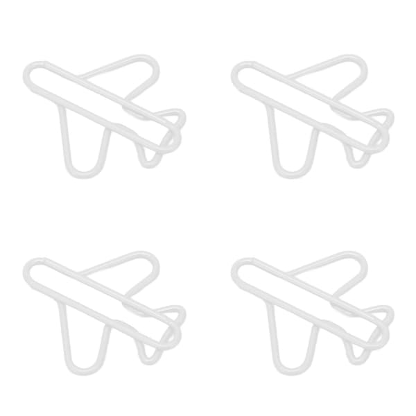 100 stk søte binders flyformet stil dekket tråd lett holdbare fancy binders for arbeid, studier, sortering hvit