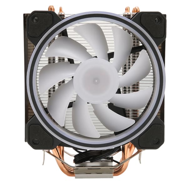 CPU-køler med RGB-lys 12 cm blæser 12V 3-benet 4-benet interface Plug and Play Mute CPU-køleblæser til stationær computer