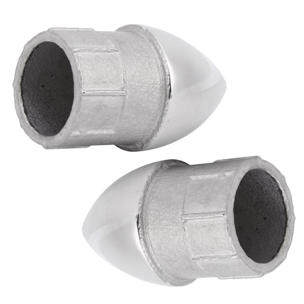 2 stk. MJS017 Yacht Rørfitting Rustfrit Stål Bådrør Tætningsprop Rund Rørhætte 22MM