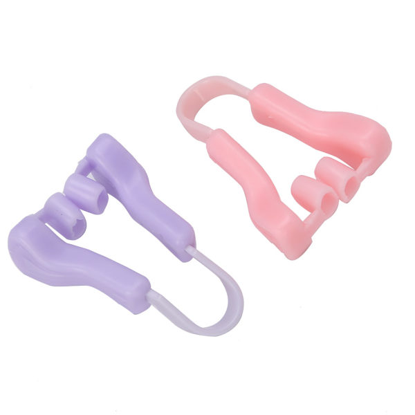 Silikoninen kannettava nenä ylös nostava klipsit Nenäsillan muotoileva kauneusklipsi (vaaleanpunainen violetti)