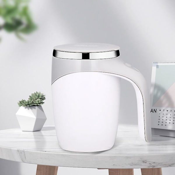 Elektrisk Magnetisk Självblandande Kaffekopp Rostfritt Stål Resekopp för Choklad Mjölk Te