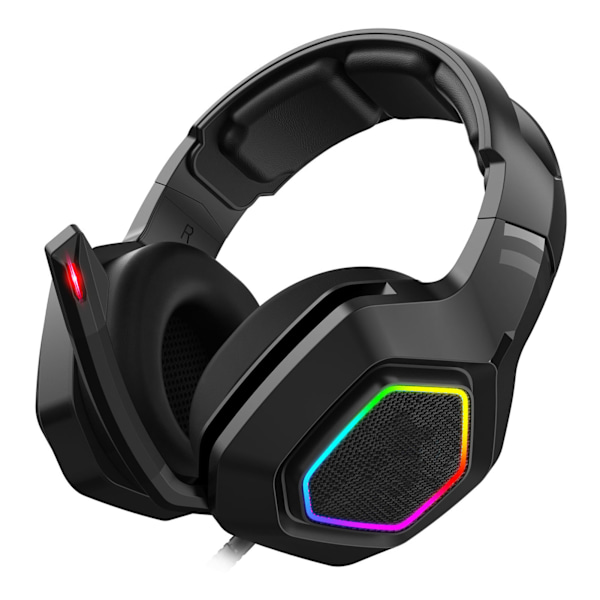 Gaming Headset Bass Stereo Bekvämt Naturligt Bärbart E Sports Headset för PS4 och PC för K10 Svart