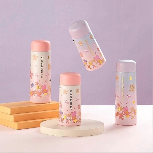 Isolerade vattenflaskor, BPA-fri mini vakuumflaska i rostfritt stål, liten termos (200ml Rosa)