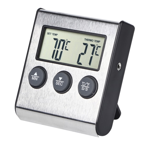 Kök digital BBQ termometer matlagning kött grilltermometer med timerfunktion