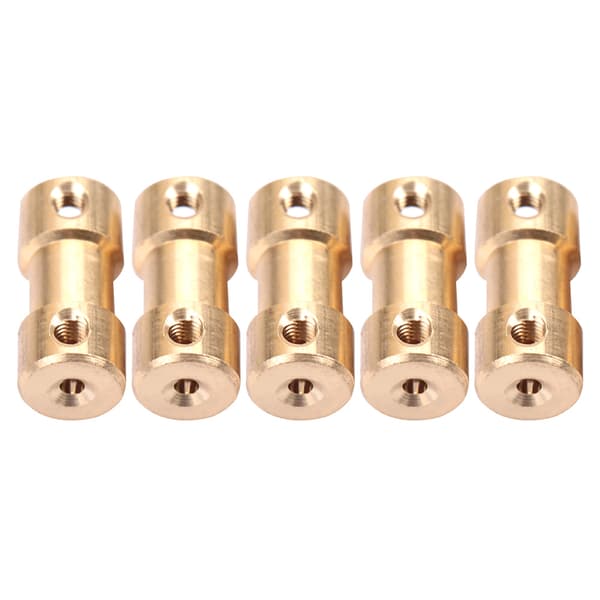 5st Motor Kopparaxelkoppling Kopplingsanslutning Hylsa Överföringsfog Adapter (2,3-4,0mm)