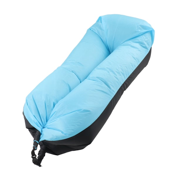 Oppustelig sofa 6,1ft lang 2,3ft bred Oxford stof nem oppustning oppustelig liggestol til camping strand rejse sort og blå