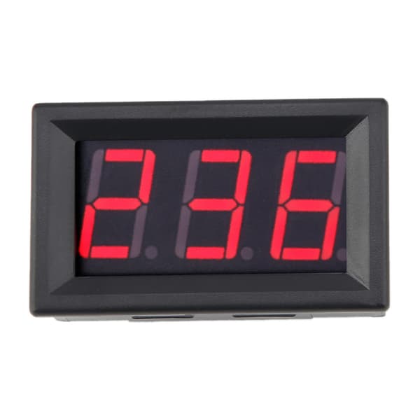 Digital Voltmeter 0,56 tommer To-leder AC 70-380V Digital LED Display Spændingsmåler (Rød)