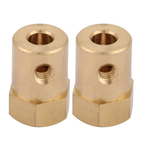 4 stk. Messing Forlænget Aksel Hex Kobling Koblingsmotor Connector (6mm)