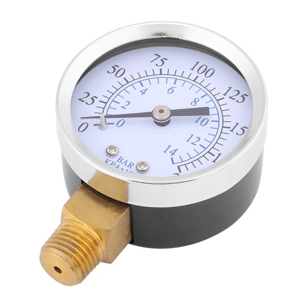 Luftkompressor trykk-/hydraulikkmåler 1/4\"NPT 0-200PSI 0-14bar manometer