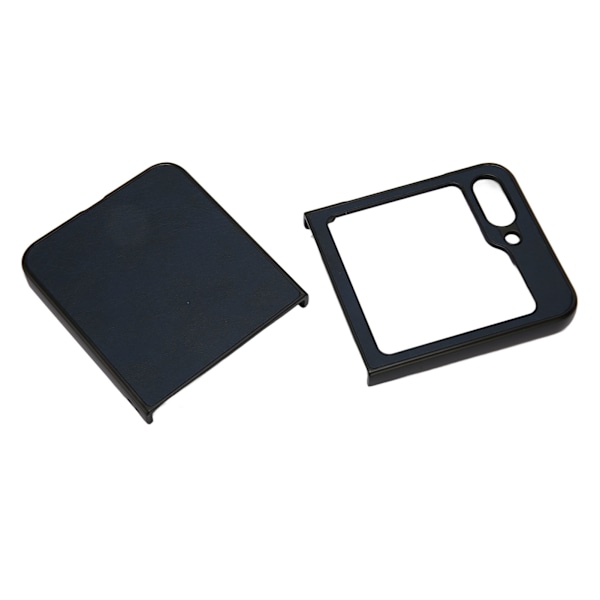 Foldbar skærm telefon beskyttende læder etui anti-scratch drop proof mobiltelefon etui til Galaxy Z Flip 5 to farver blå kohud korn