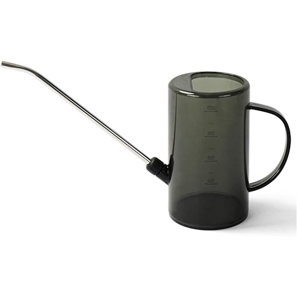 Modern 1L inomhus bevattningskanna med lång pip i rostfritt stål