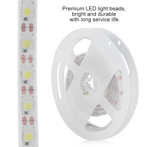 60 LED-lampor dimbara skåpbelysningsremsor smink spegellampa flexibel remsa ljus kit vit