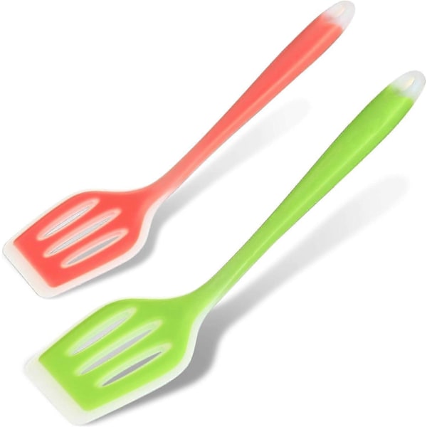 2025 Nye 2 Stk. Silikone Vendespade Slidsespade Varmebestandig Gummi Spatel Non-Stick Køkken
