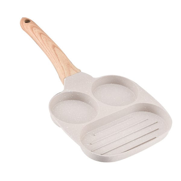 3 i 1 frukostpanna nonstick aluminiumlegering arbetssparande pannkaka stekpanna för ägg bacon universell typ