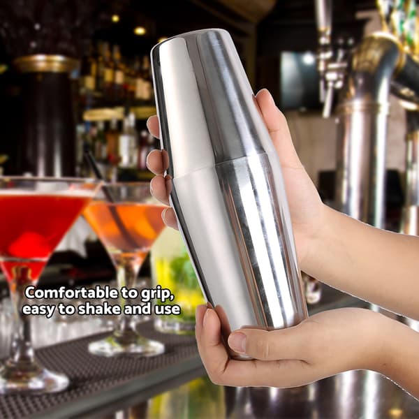 Cocktailshakersæt i rustfrit stål til blanding af drinks, beholder til barudstyr (600/450 ml)