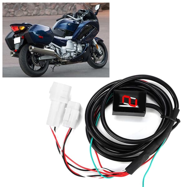 Universal LED hastighetsväxelindikator motorcykelmodifiering passar för YamahaRed
