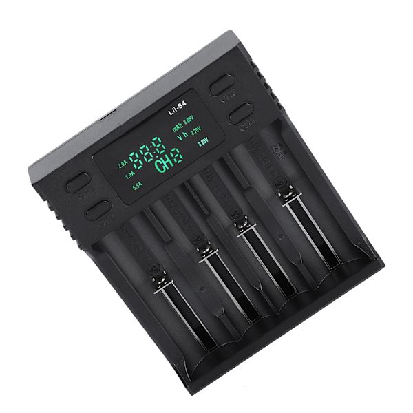 LiitoKala Lii S4 DC 5V2A Smart Batterioplader Fire Slot med Power Display