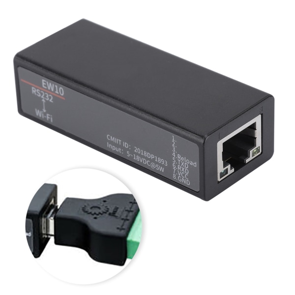 Wifi seriell server ElfinEW10A till Wifi Ethernet RS232 trådlöst nätverk Modbus