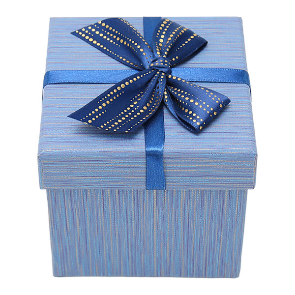 4 st presentförpackningar med lock 3,9x3,7x3,9 tum presentförpackningar för bröllop jul födelsedag alla hjärtans dag blå HM2330409
