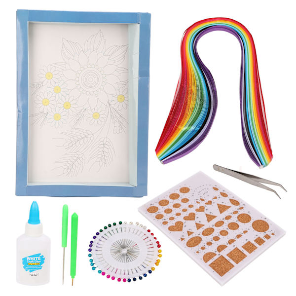 Papper Quilling Kits Rullpapper Quilling Papper Målning Färgat Papper Strip Verktyg Set DIY Hantverk Handgjord Set