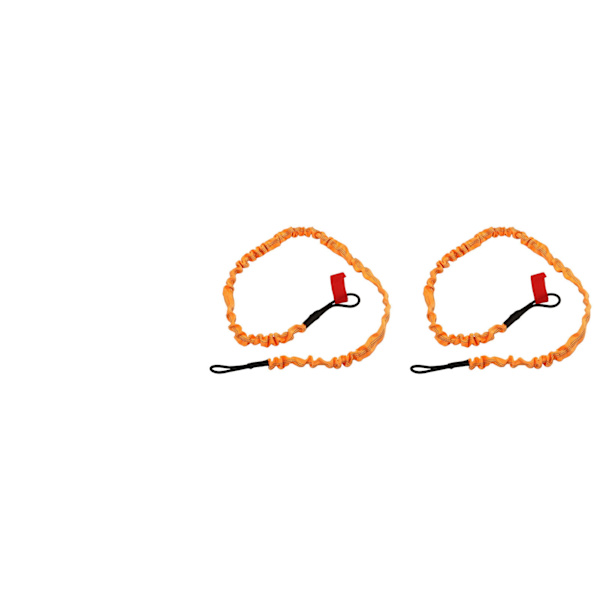 2 stk. Kajak Paddel Snor Nylon Gummi Korrosionsbestandig Strækbar Anti-tab Snor Kajak Stang Snor Orange