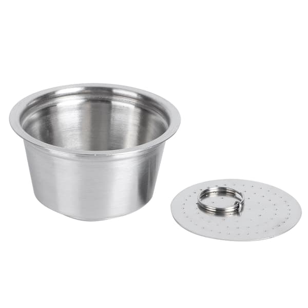 Gjenbrukbar, påfyllbar kaffekapselkopp i rustfritt stål, passer til Dolce Gusto kaffemaskin, rød