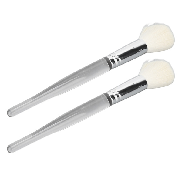 2st sminkborste Mjuk Elastisk Tät Ull Stor täckning Exakt applicering Pulverborste för Makeup Powder Blusher