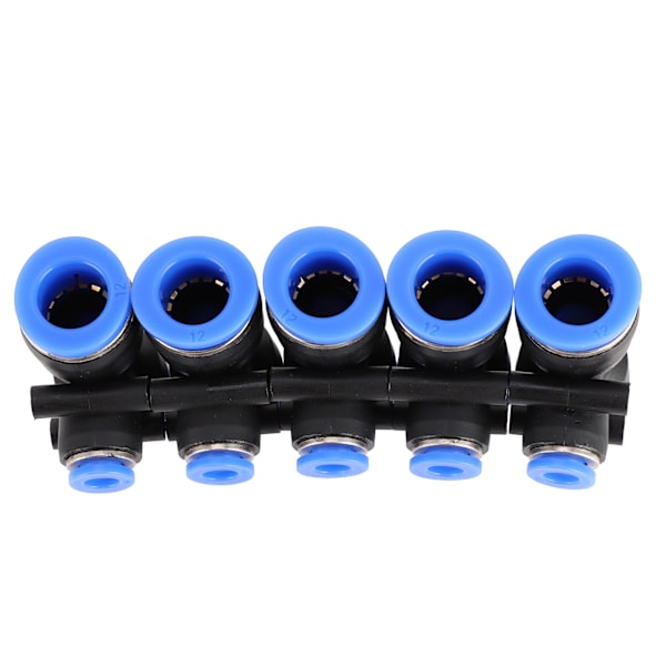 50 stk Quick Connector 3-vejs PU luftrør Plast pneumatiske konnektorer Slangefitting PEG12‑6‑12