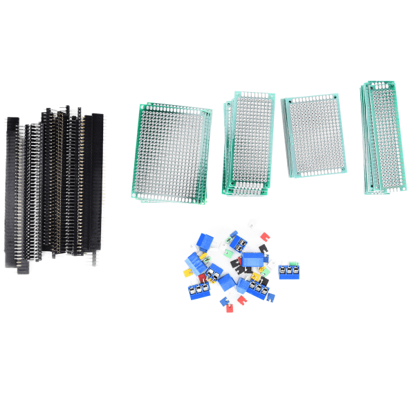 100 st Dubbelsidiga Kretskortssatser PCB Universal Tryckt Elektronisk Krets Prototyp Paneler