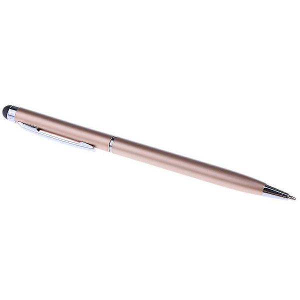 2 x Kapacitiv Pen Pekskärm Stylus Penna för Pad Telefon Laptop guld