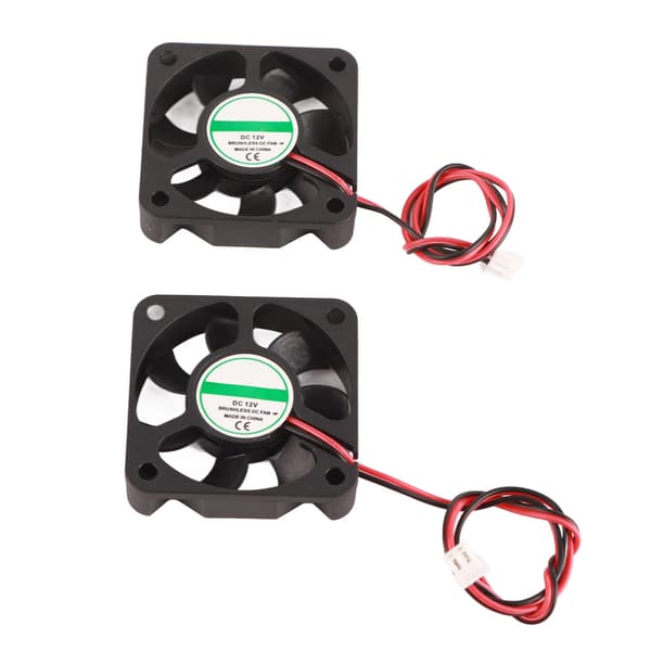 2 stk. 3D-printertilbehørsdel DIY 5010 Køleventilator 2Pin 12V 4000‑6500 RPM 30dB 8‑14CFM