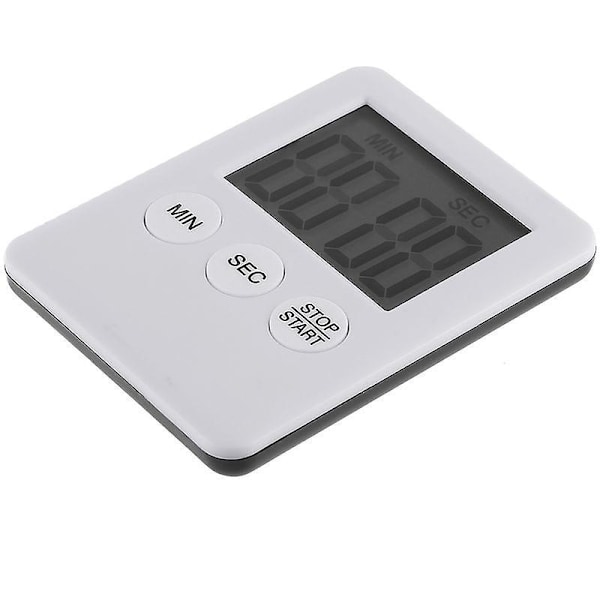 Magnetisk LCD Digitalt Køkkenur, Hvid