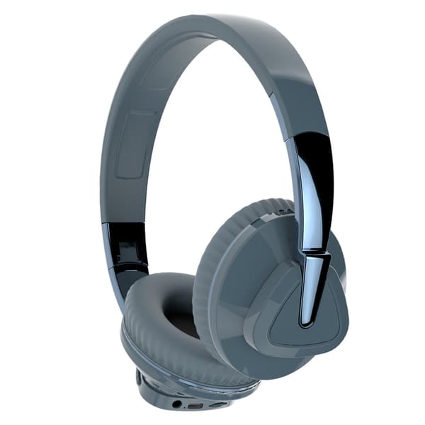 Bluetooth-headset tung bas stereo mjuk bekväm trådlösa Bluetooth-hörlurar för dator mobiltelefon blå