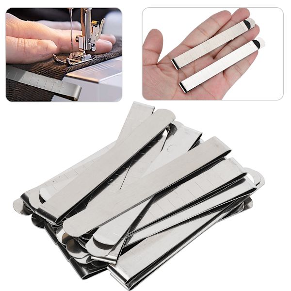 20 st Hemningsklämmor Set 3 tum Fix Metall Mätlinjal DIY Markör Symaskiner Tillbehör