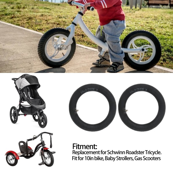 Pari 10x2 tuuman minipyörän pyörän sisärenkaita 10x1,90/1,95/2/2,12/2,25 pyörän baby skootterin renkaille