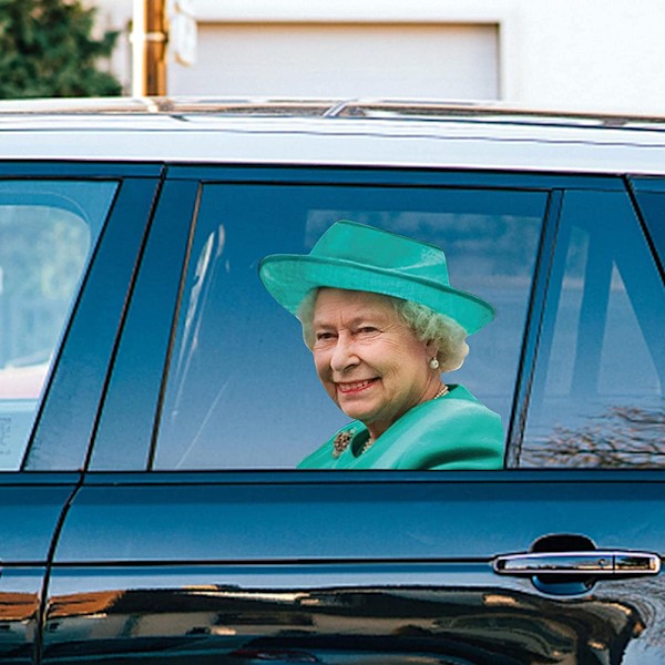 Queen Bilsticker Bilfönsterdekal Vattentät PVC Queens Jubilee 2022 Dekorationer Bilfönsterdekal Union Jack Dekor