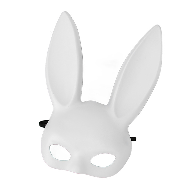 Halloween Kanin Mask Halv Ansikte Bedårande Kanin Cosplay Mask Tillbehör för Festtillbehör