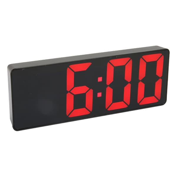 Digital väckarklocka Elektronisk skrivbordsklocka med temperaturdisplay Röststyrning Rektangulär LED-klocka för hemmet sovrum
