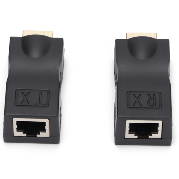 Signal Adapter Svart RJ45 till HighDefinition Multimedia Interface Överföringsförlängare