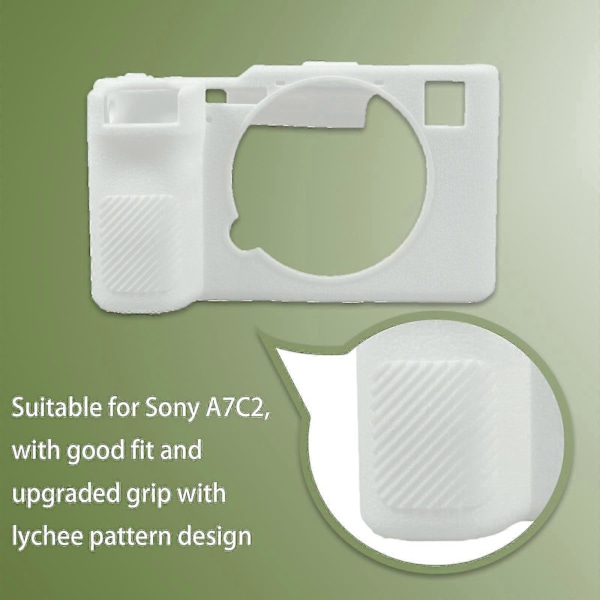 A7C2 Kumisilikonikotelo Suojusrunko yhteensopiva Sony A7C II A7CII A7C Mark js-B15 Musta