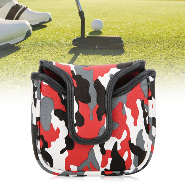 Firkantet Golf Putter Cover Headcover Camouflage Vandtæt PU Golf Club Head Cover Magnetisk lukning tilbehør