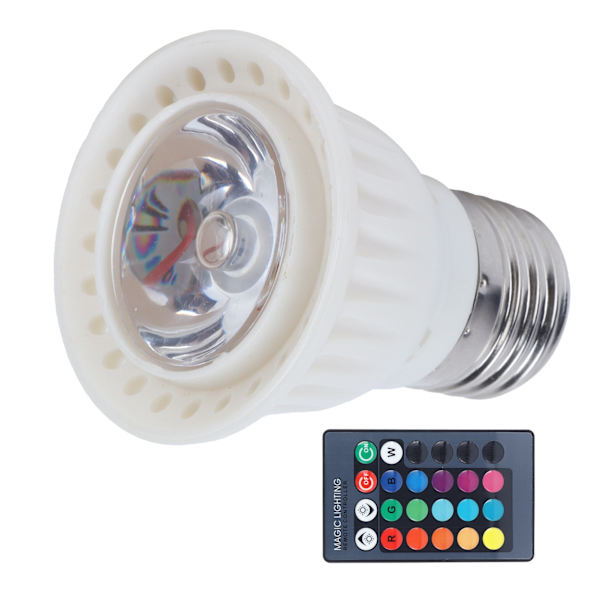 RGBW-glödlampa 16 färger Ändrar E27 omgivningsbelysning med fjärrkontroll 85‑265V