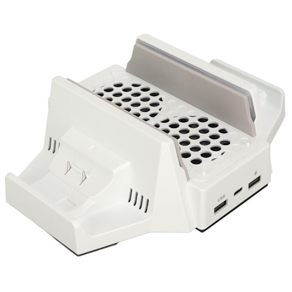 Spelkonsol kylställ 4 nivåer justerbar hastighet kylfläkt med dubbel laddningsstation för Xbox Series S tillbehör