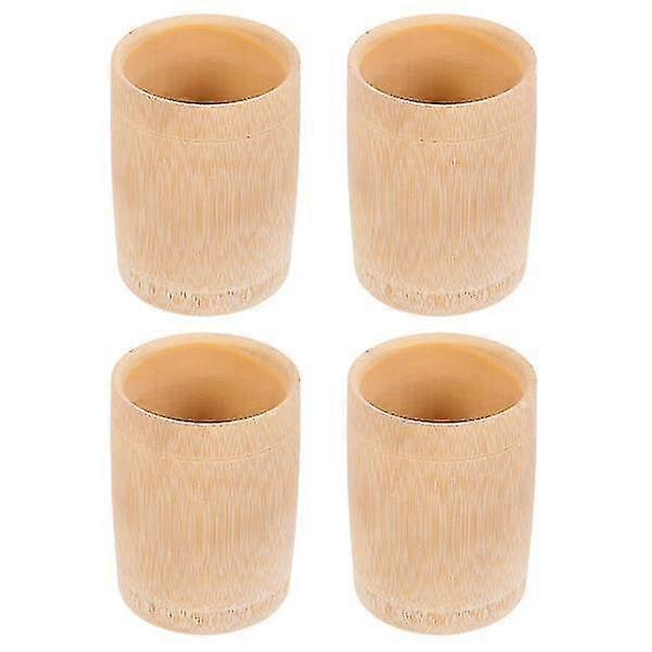 4 st Rustika Bambu Dryckesmuggar Vin Vattenmuggar Mode Retro Förvaringsrör _SZXM