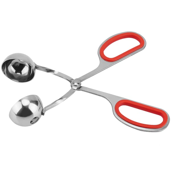 Köttbullar i rostfritt stål, non-stick, risbollar, form, köksredskap (röd)