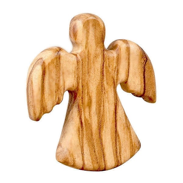 Angel Oliventræ Dåb Bøn Dekoration Træhåndværk Ornamenter Gave, Indadvendt