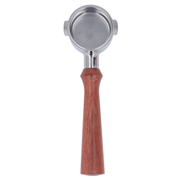 Portafilter 51mm 2 korvaa pohjaton kahvakahva ruostumaton teräs Delonghi ECO310 F-tyyppiin Brasilian ruusupuu