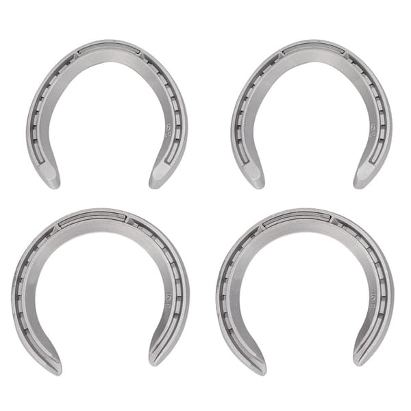 4 stk. hestesko-sæt i aluminiumslegering til hesteridning, udstyrstilbehør Type 6