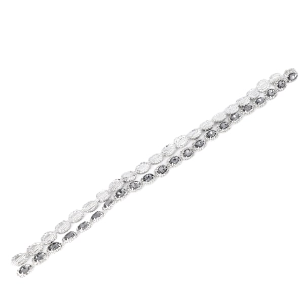 Krystal Rhinestone Kæde 1 Yard 1,5 cm Bred Transparent Grå Skinnende Mode Krystal Rhinestone Kæde DIY Håndværk Dekoration